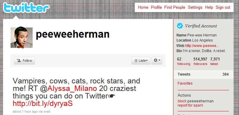 Peewee tweet