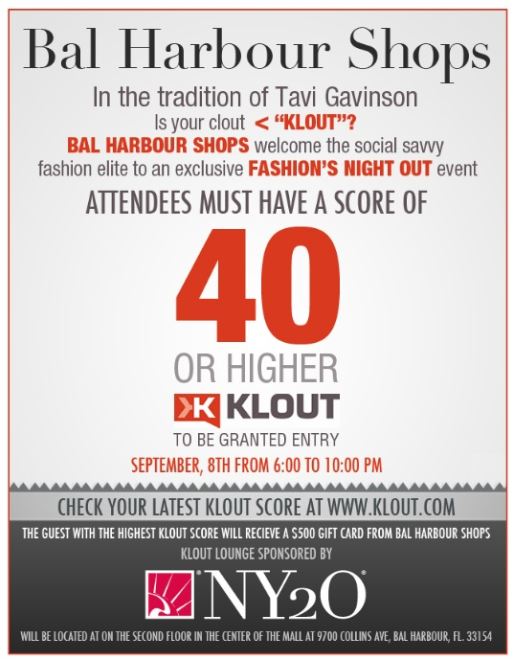 Klout-only inviitation