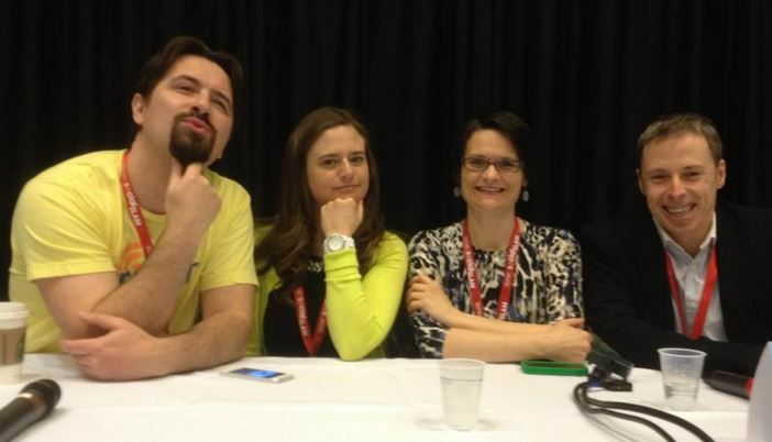 Social Slam panel with Dino Dogan, Dawn DeVirgilio, Jennifer Kane and Ian Cleary in his American speaking debut.